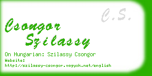 csongor szilassy business card